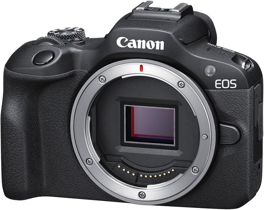 Canon EOS R100 Mirrorless Camera with RF-S18-45mm F4.5-6.3 is STM & RF-S55-210mm F5-7.1 is STM Lenses, APS‑C Sensor, 24.1 MP, 4K Video, Lightweight Vlogging Camera for Entry-Level Creators, Black
