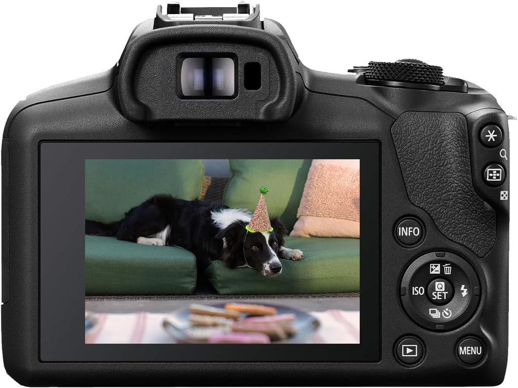 Canon EOS R100 Mirrorless Camera with RF-S18-45mm F4.5-6.3 is STM & RF-S55-210mm F5-7.1 is STM Lenses, APS‑C Sensor, 24.1 MP, 4K Video, Lightweight Vlogging Camera for Entry-Level Creators, Black